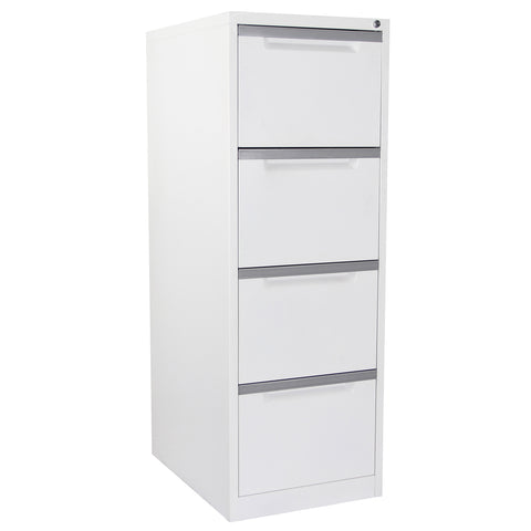 4 Drawer vertical filing cabinet white satin